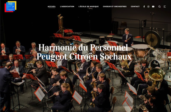 Conception site internet pour l'Harmonie du Personnel Peugeot Citroen